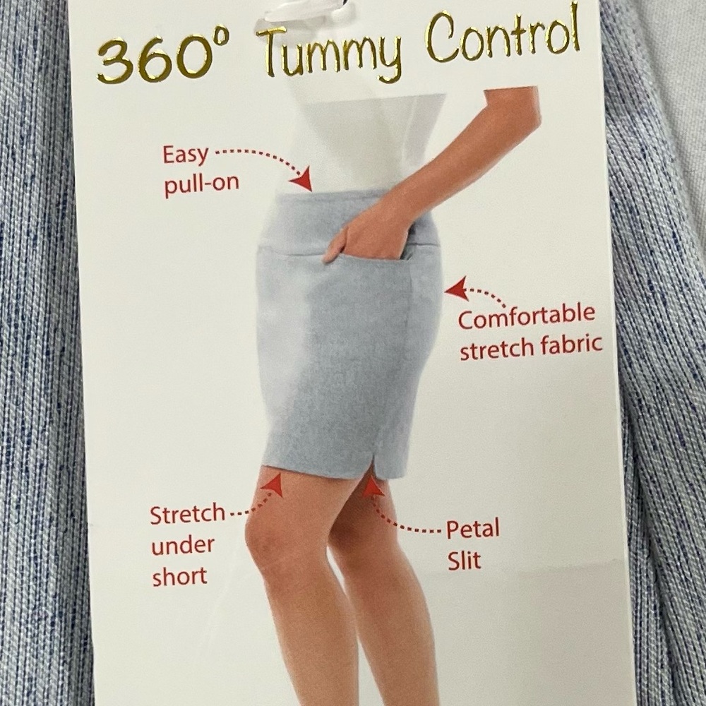 Mini Light blue Skort Tummy Control Pull on Size M S.C & Co.